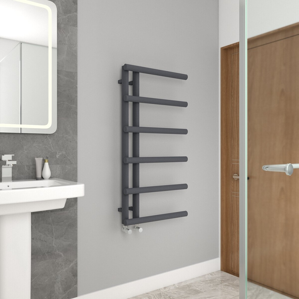 WarmeHaus 988x500mm Designer Bathroom Heated Towel Rail Radiator Grey