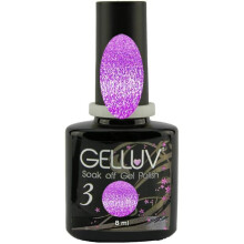 (Lavender) Gelluv Soak Off Nail Polish Top Base UV Coat Primavera Collection Spring 8ml