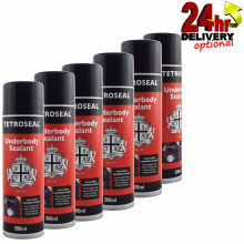 Tetroseal Aerosol Underbody Sealant x6 Car Underseal Spray 500ml Seal Protection