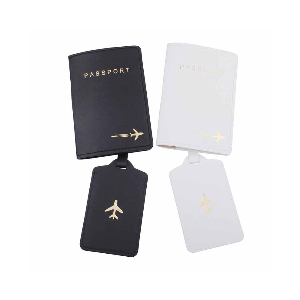 Solid MR MRS Passport Cover Luggage Tag Couple wedding Passport Cover Case set Letter Travel Holder Passport Cover AN28-image-OPC-PBTSK5N-NEW