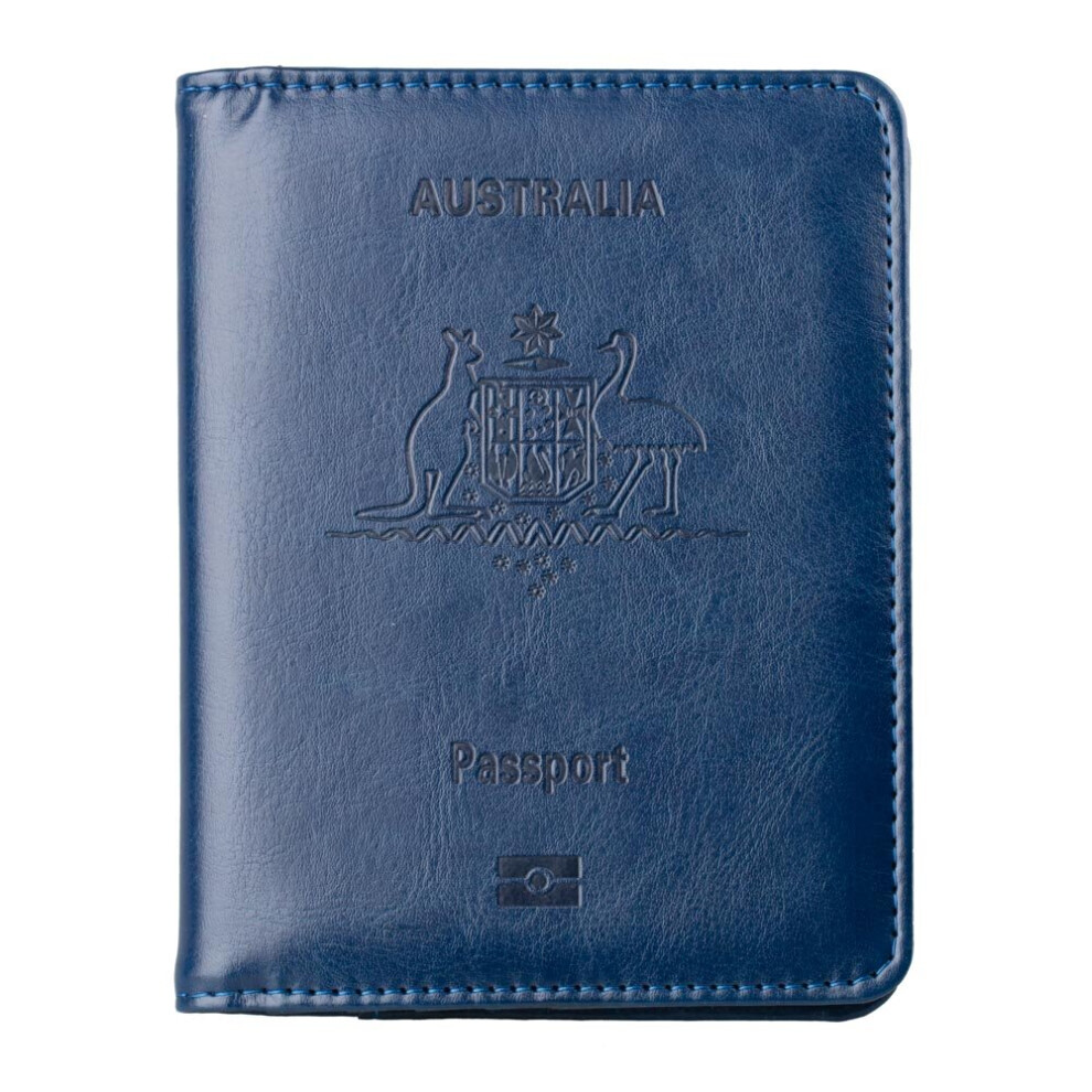 Australia Travel RFID Blocking PU Leather Passport Holder Accessories Passport Cover Case Travel Wallet For Man & Women-image-OPC-PBTSKQK-NEW