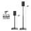 SANUS WSSE1A2 Height-Adjustable Speaker Stand for Sonos Era 100 Black, Pair 2