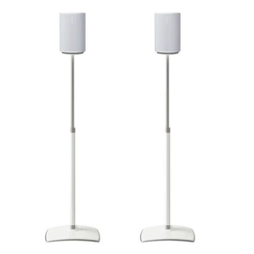 SANUS WSSE1A2 Height-Adjustable Speaker Stand for Sonos Era 100 White, Pair