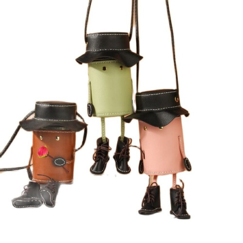 DIY Leather Craft Mini Spice Bag Princess Bag Sewing Pattern PU Template Backpack Making Mold Leather Craft Material Pack 1