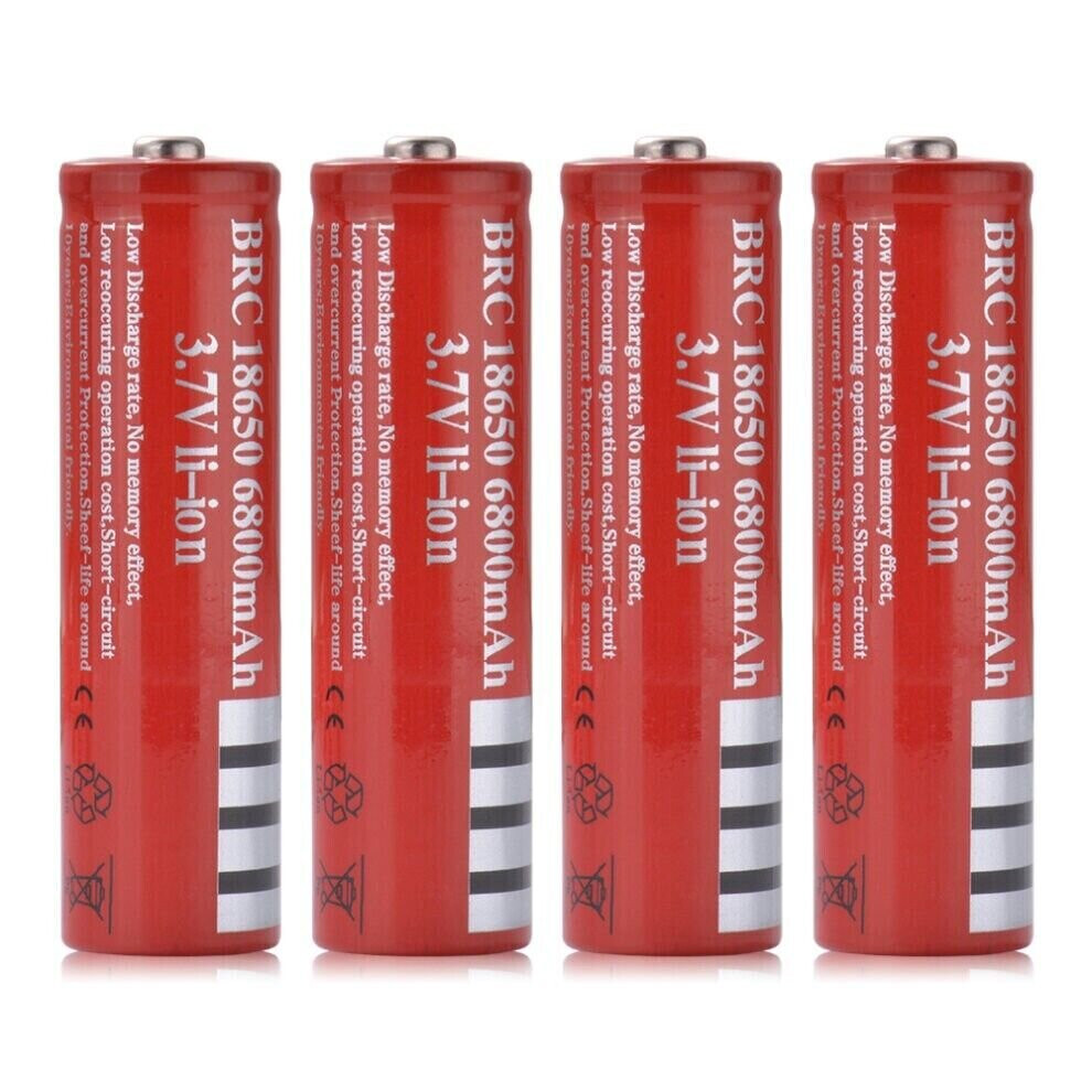 4Pcs Genuine 18650 3.7V 6800mAh Rechargeable Li-ion Battery Batteries BC898 FREE UK POST UK SELLER