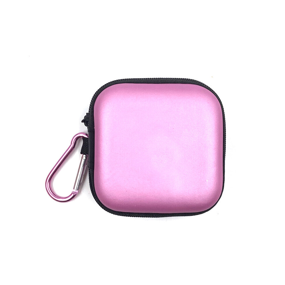 Mini Zipper Hard Earphone Holder Case Portable Earbuds Storage Protective Usb Cable Organizer Storage Case With Buckle Multicoloured 885662775356