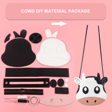 Cow Shape Bag Making Materials Package DIY Cattle Bag Self-made Accessories Handcraft Bag Leather Material Sewing Supplies