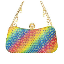 Colorful Rhinestone Evening Bag Handbag Underarm Shoulder Bag Shoulder Handbag for Masquerades Party
