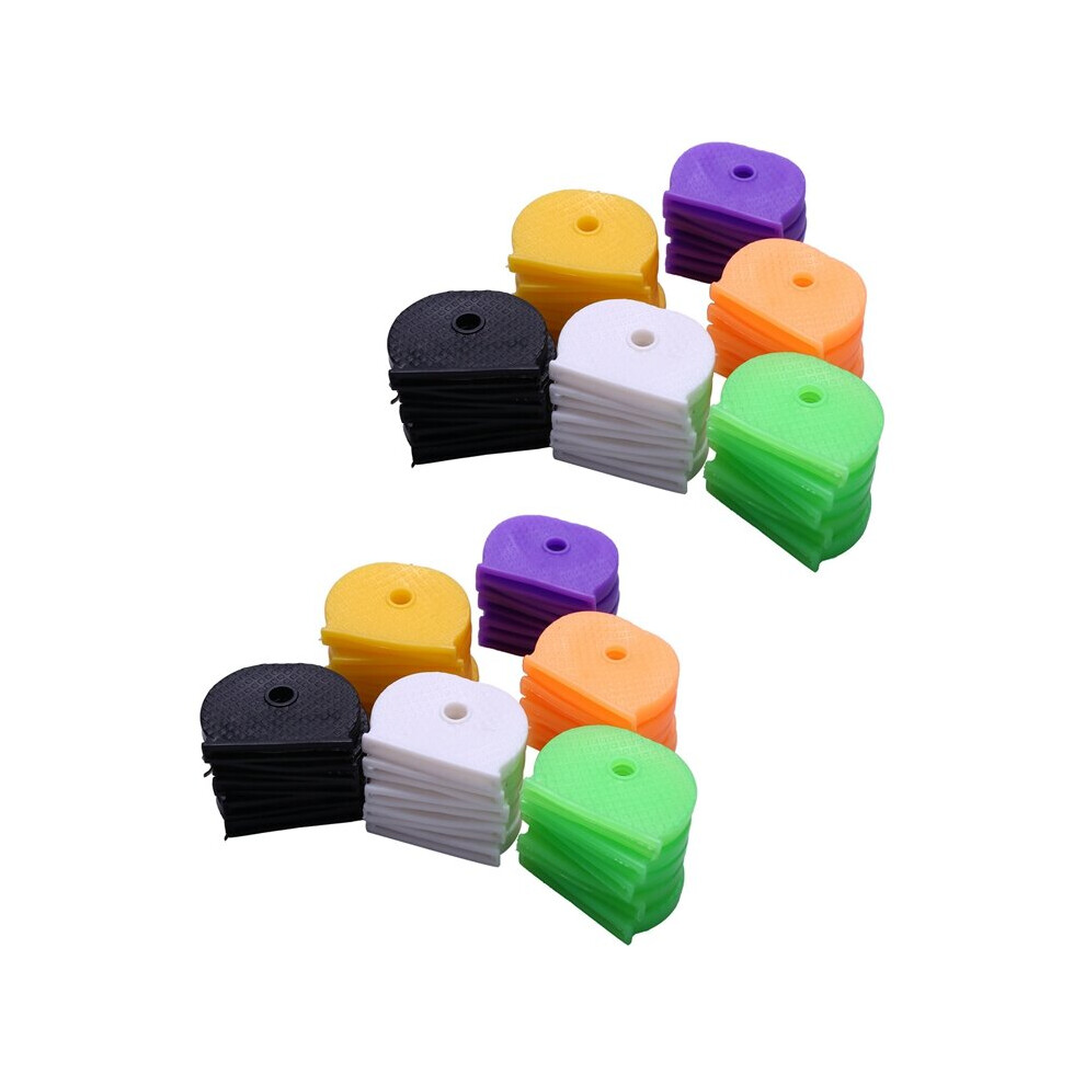 60 Pack Coloured Key Covers Head/Caps/Tags/Id Markers Mixed Toppers 885662842966