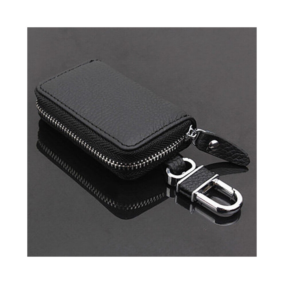 Pu Leather Car Key Wallets Men Key Holder Housekeeper Keys Organizer Women Keychain Covers Zipper Key Case Bag Pouch Purse Black 885662851715