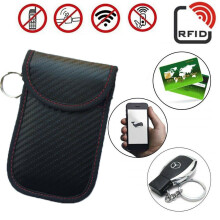 Car Key Blocker Signal Box Fob Pouch Case Keyless Rfid Blocking Bag Faraday Cage