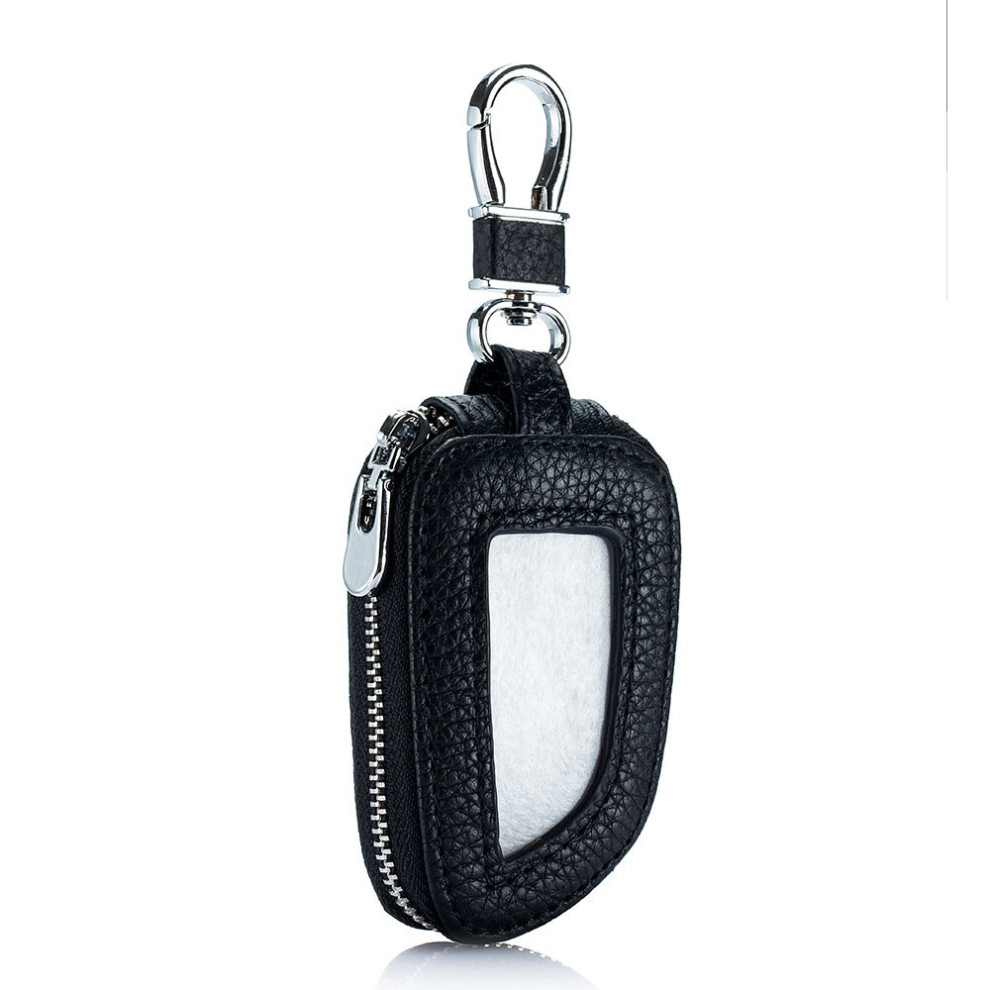 Car Leather Key Case Men's Universal First Layer Cowhide Leather Female Key Case For Car Black 885662852583