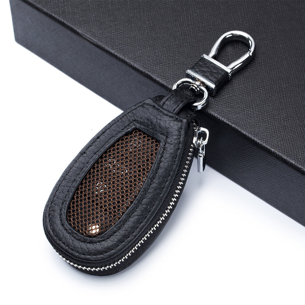 Car Remote Key Case Cover Car Key Bag Men's Leather Universal Female Key Case Ladies Car Key Case Black 885662852491