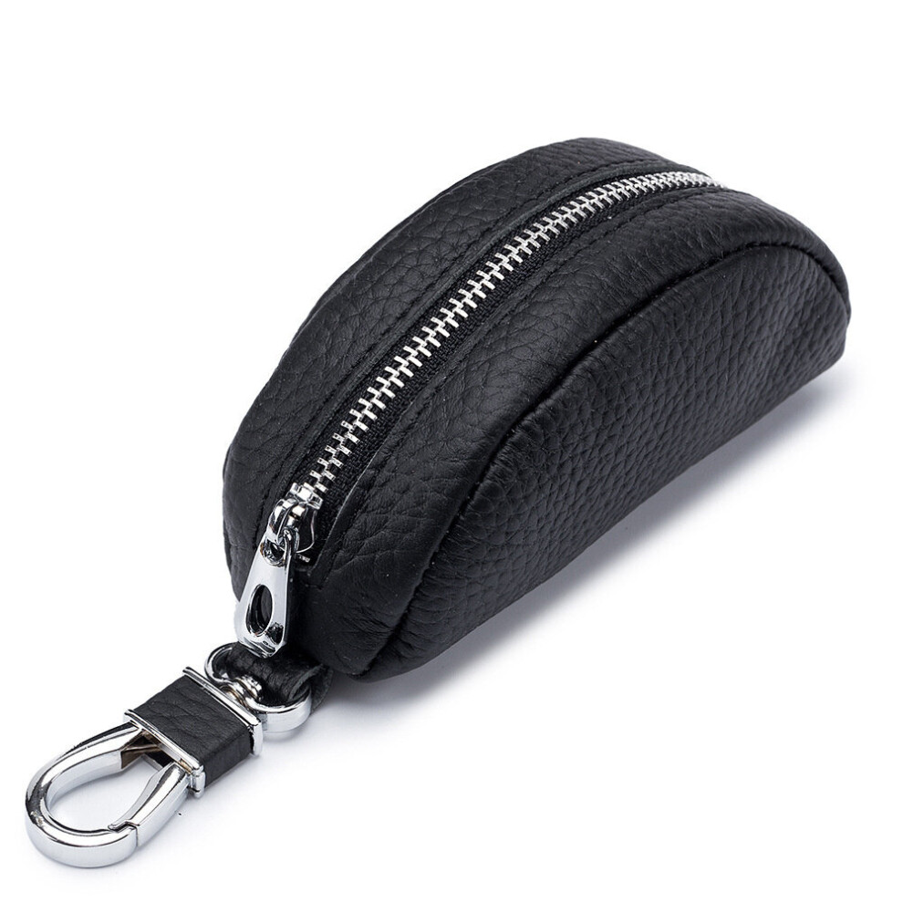 Multifunction Organizer Wallet Holder Smart Housekeeper Car Small Key Case Keys Pouch Leather Keychain Unisex Key Bag Black 885662852514