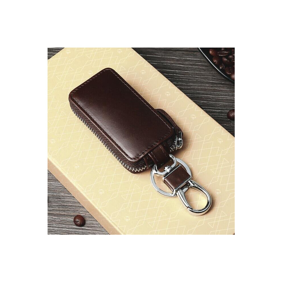 Leather Car Key Bag European And American Leather Retro Cowhide Car Key Bag Waistband Brown 885662853931