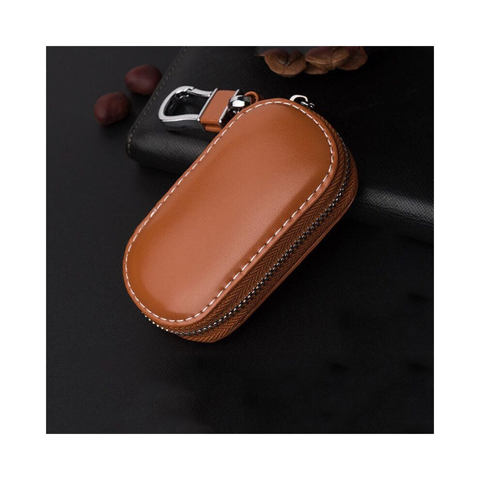 Car Key Pouch Bag Case Wallet Holder Chain Key Wallet Ring Collector Housekeeper Pocket Key Organizer Smart Leather Keychain Multicoloured 885662854488