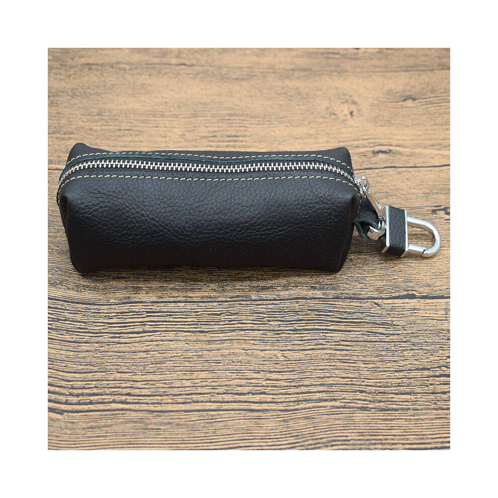Key Wallets Large Capacity Leather Car Key Holders For Men Zipper Keys Organizer Lady Housekeeper Key Case Black 885662857021