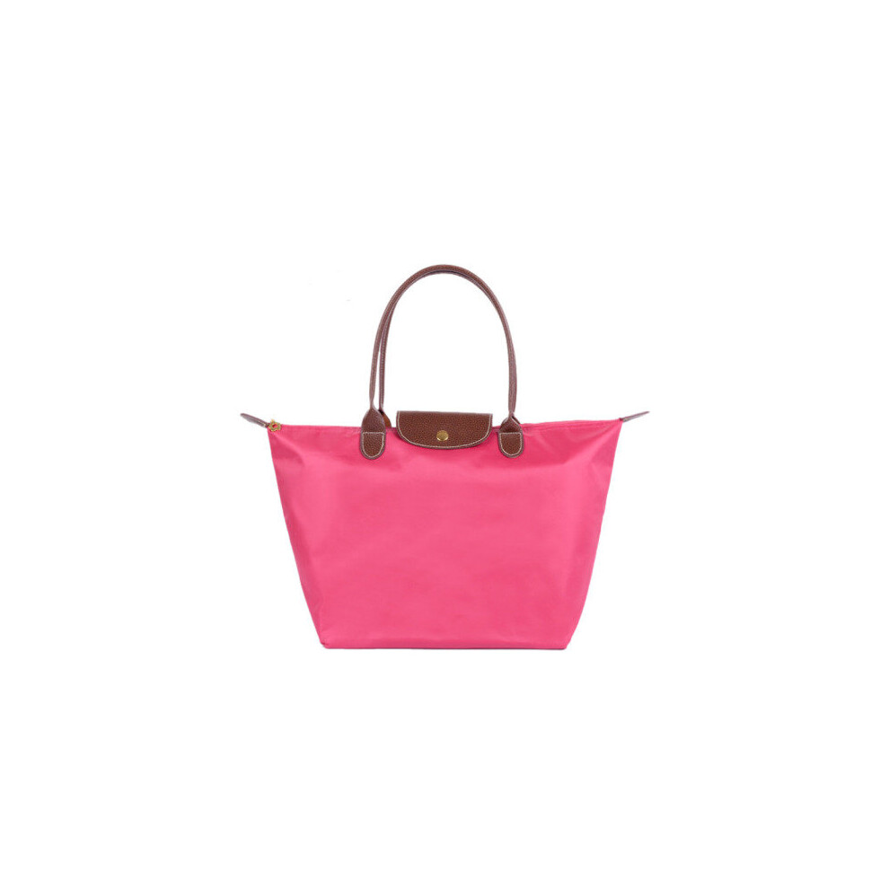 (Rose Red, L) Large Capacity Tote Bags Shopping Bag