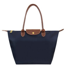 (Navy blue, L) Large Capacity Tote Bags Shopping Bag