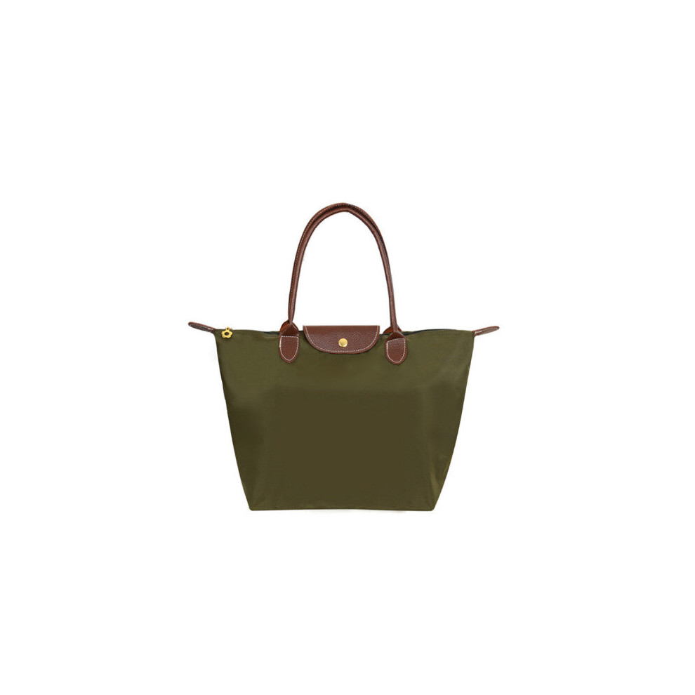 (Army Green, M) Large Capacity Tote Bags Shopping Bag