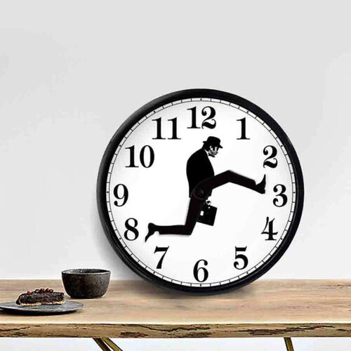 Walking Wall Clock Creative Silent Clock Wall Art Home Living 1