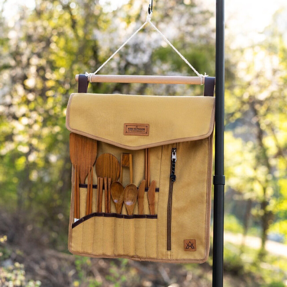 Outdoor camping cooking tools storage bag tableware storage hanging bag waterproof portable home multifunctional hanging bag-image-OPC-PBTTNZ9-NEW