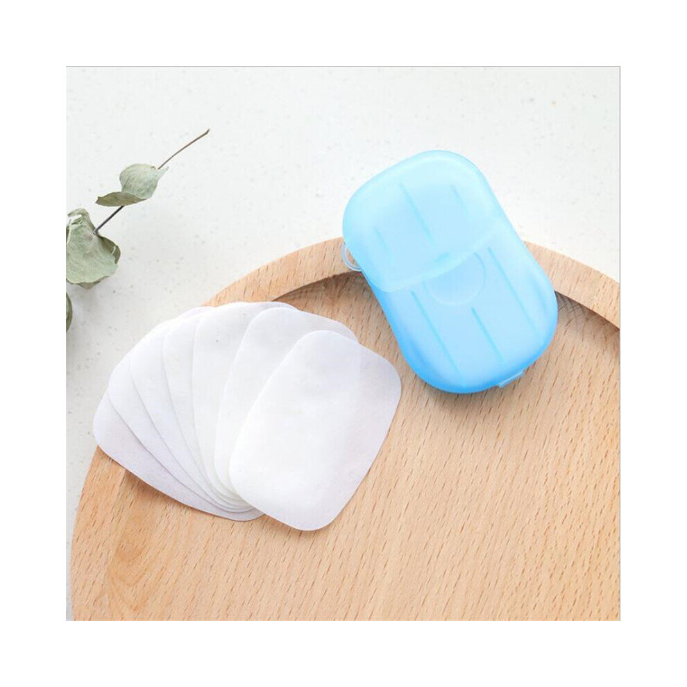 Multicoloured 20Pcs Travel Accessories Disposable Soap Paper Washing Hand Bath Clean Scented Slice Sheets Mini Paper Soap Packing Organizer
