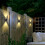 (Warm white) 2 Pack Super Bright Garden Lights Solar Gate Fence Wall Lights 2