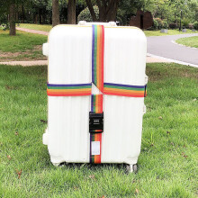 High 4M Rainbow Password Lock Packing Luggage Bag with Luggage Strap 3 Digits Password Lock Buckle Strap Baggage Belts