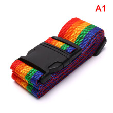 High 2M Rainbow Password Lock Packing Luggage Bag with Luggage Strap 3 Digits Password Lock Buckle Strap Baggage Belts