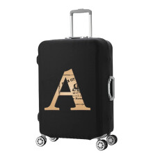 (8BrownA Beige-L) Brown 26 Letter Luggage Cover Thickened Protective Cover for 18-32 Inch Luggage Travel Dust Cover Scratch Proof Accessories