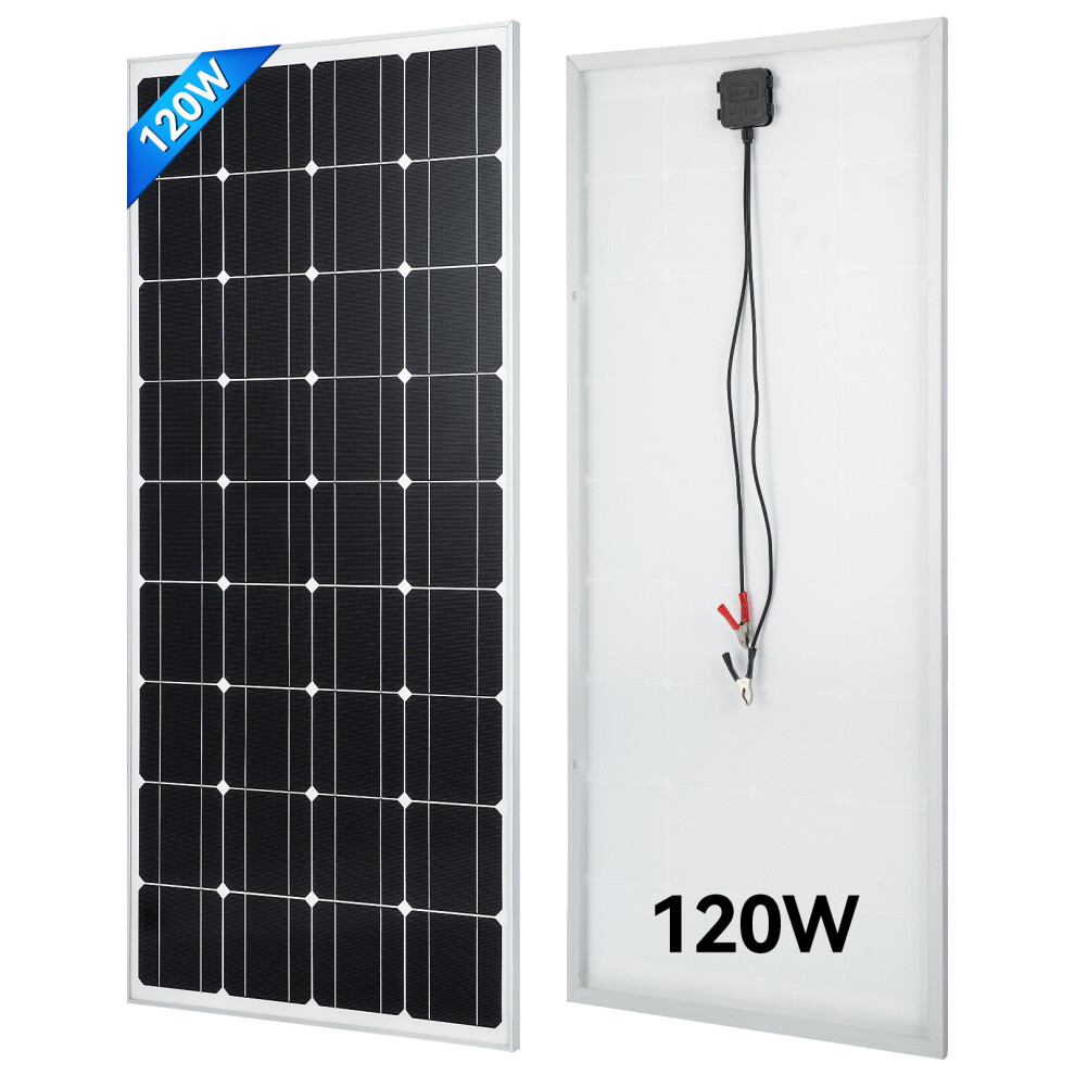 120 Watts Solar Panel 12 Volt Mono Off Grid Power For RV Boat