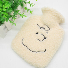 Plush Woman Water Bottle Bag Cartoon Hot Water Injection Bags Small Portable Hand Clutch Warmer Storage Bag Rubber