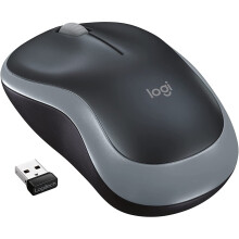 Logitech M185 Wireless Mouse, 2.4GHz with USB Mini Receiver, 12-Month Battery Life, 1000 DPI Optical Tracking, Ambidextrous, Compatible- Grey