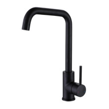 Hexa Single Lever Kitchen Mixer Sink Monobloc Tap Matt Black Round Swivel