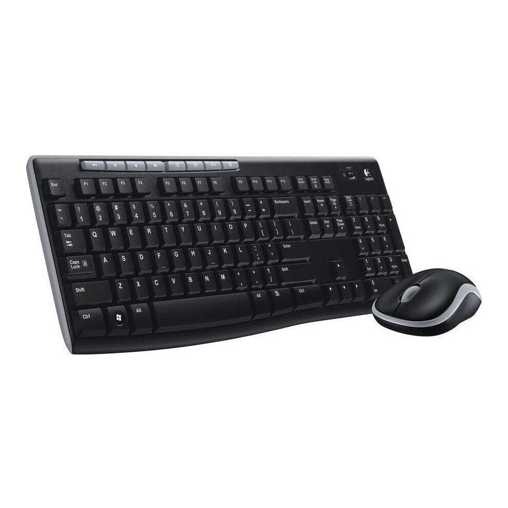 Logitech MK270 Wireless Keyboard and Mouse Combo for Windows, 2.4 GHz Wireless Compact Mouse 8 Multimedia and Shortcut Keys 2-Year Battery Life Black