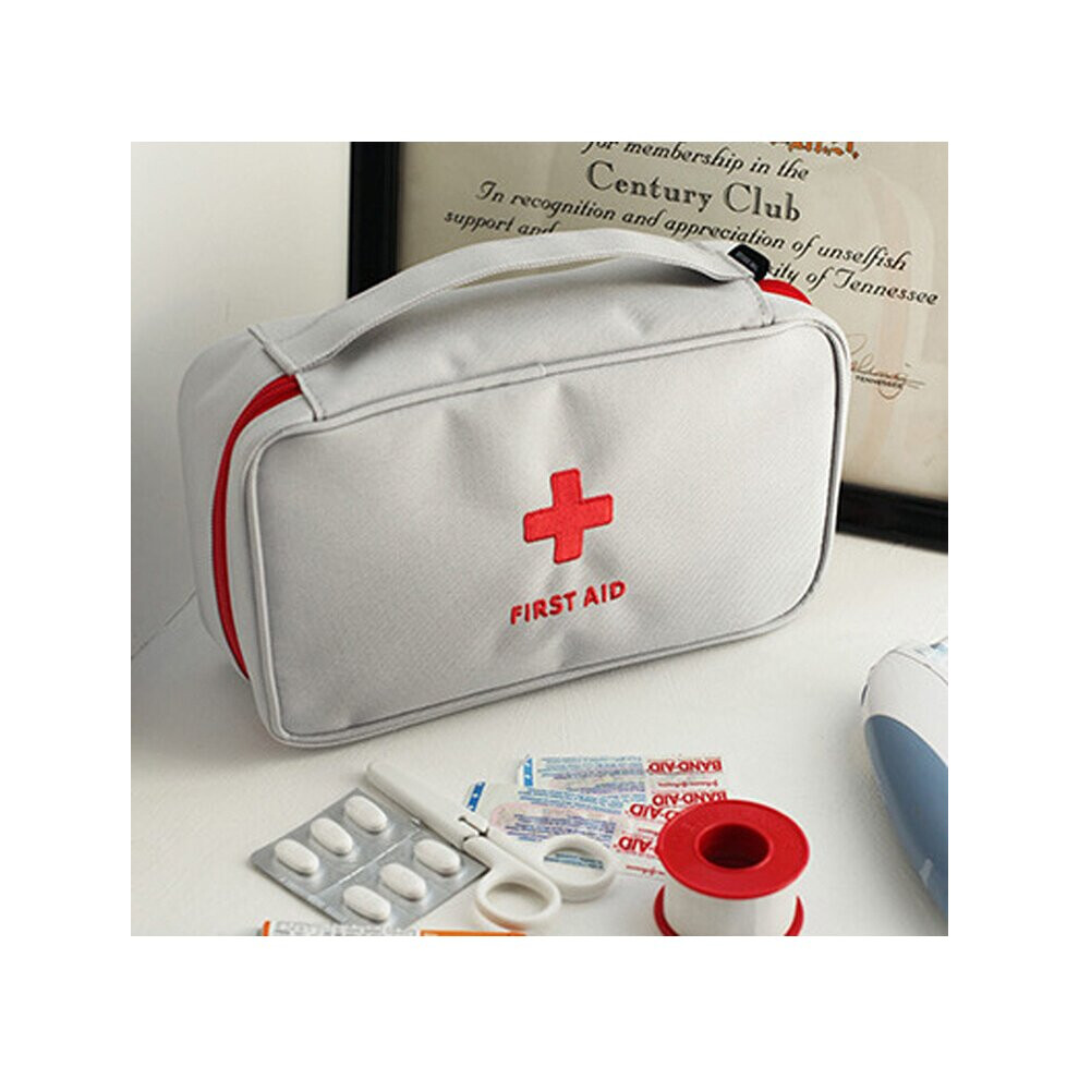 Grey Travel Accessories First Aid Kit For Medicines Outdoor Camping Medical Bag Survival Handbag Emergency Kits Travel Set Portable
