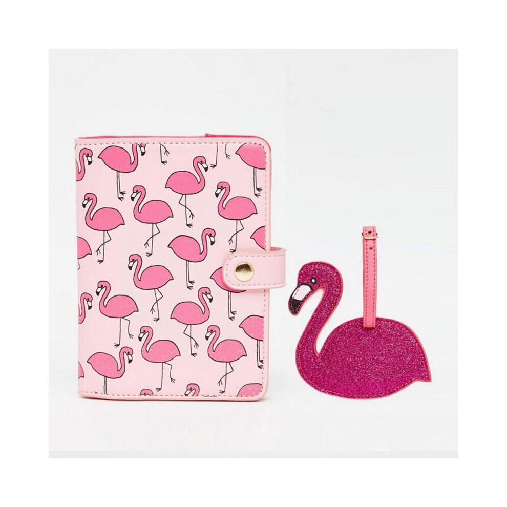 1 Set Pink Red Flamingo Bird Passport Holder Storage Wos Docuts Folder Bag Mini wallet tag Travel Accessories Gift-image-OPC-PBTTQ25-NEW