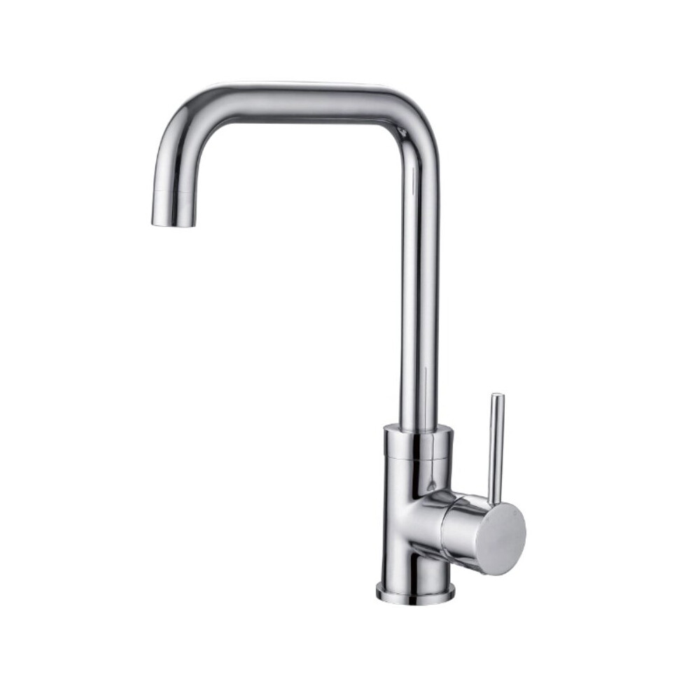 Hexa Single Lever Kitchen Mixer Sink Monobloc Tap Chrome Round Swivel