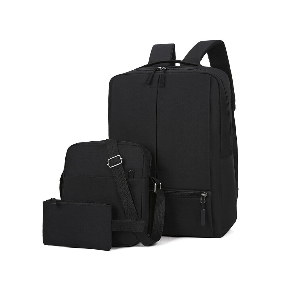 Buylor Business Men's Backpack Leisure Multi-Function Usb Charging Laptop Bag Large Capacity Oxford 3-Piece Travel Backpacks Set Multicoloured 885663634089
