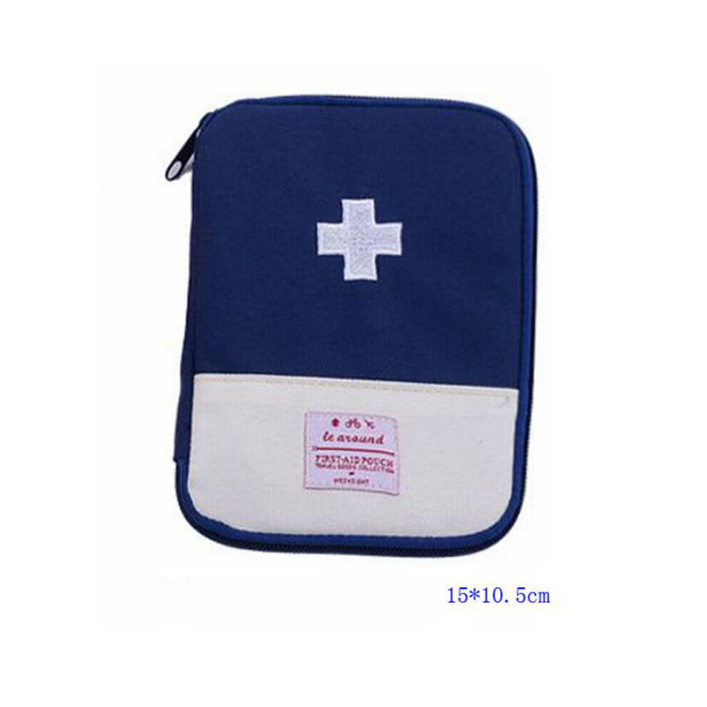 Blue Portable First Aid Medical Kit Travel Outdoor Camping Useful Mini Medicine Storage Bag Camping Emergency Survival Bag Pill Case