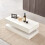 AINPECCA LED Coffee Table High Gloss 2 Drawers White 9