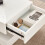 AINPECCA LED Coffee Table High Gloss 2 Drawers White 3