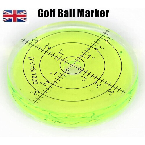 Putt Golf Ball Marker round Bubble Level High Precision