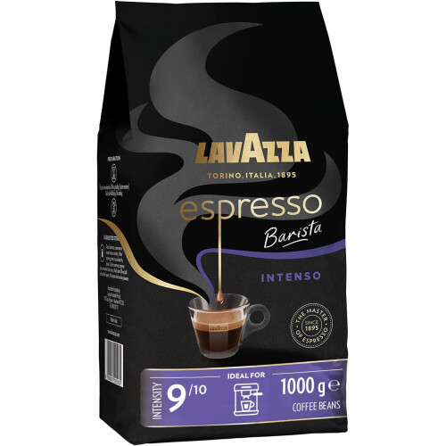 Lavazza Espresso Intenso Barista, Arabica And Robusta Drum Roast Coffee ...