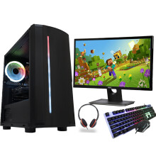 (With bundle 19'' Screen) Gaming PC Bundle 22" - i5 8GB 500GB HDD GT 710 W10 - Refurbished