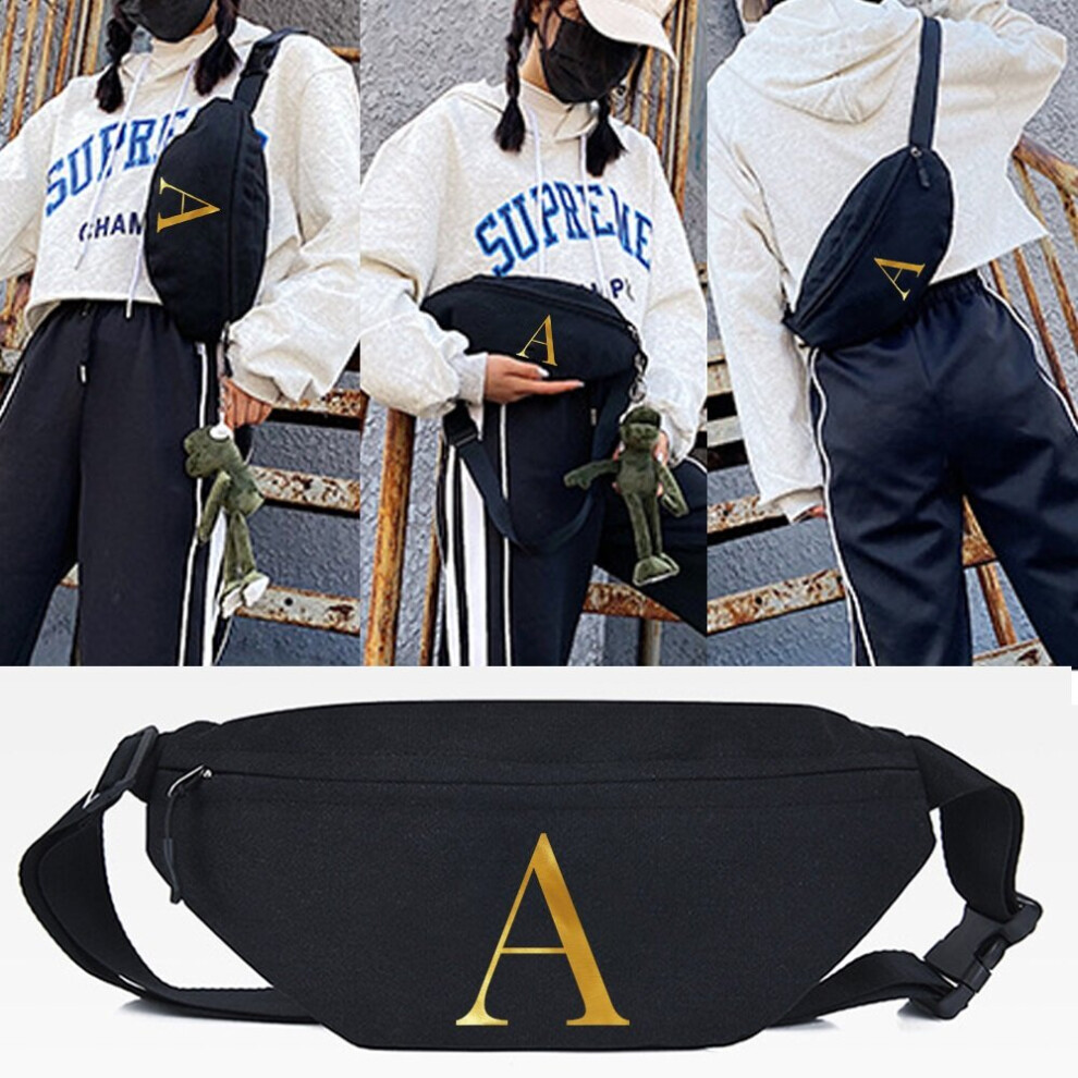 Letter A Print Waist Bags Men and Women Fanny Pack Chest Bags Handy Packs Shoulder Bags Female Hip Package Crossbody Purse Pouch-image-OPC-PBTTZD2-NEW