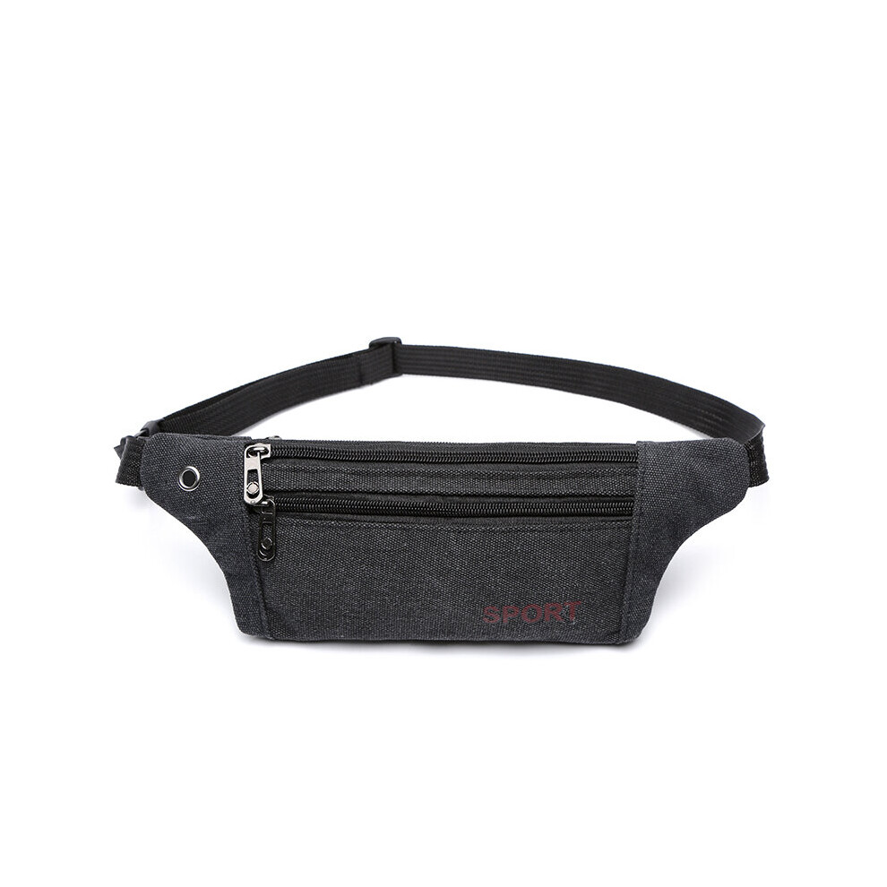 Men Casual Durable Fanny Waist Pack Canvas Male Waist Bags Hip Bum Military Bag Pouch Three Zipper Pocket Belt Bag-image-OPC-PBTV6VR-NEW