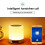 Bedside Lamp with Bluetooth Speaker, Touch Control USB Chargeable Smart Bedside Table Lamp, RGB Dimmable Bedside LED Night Light 7