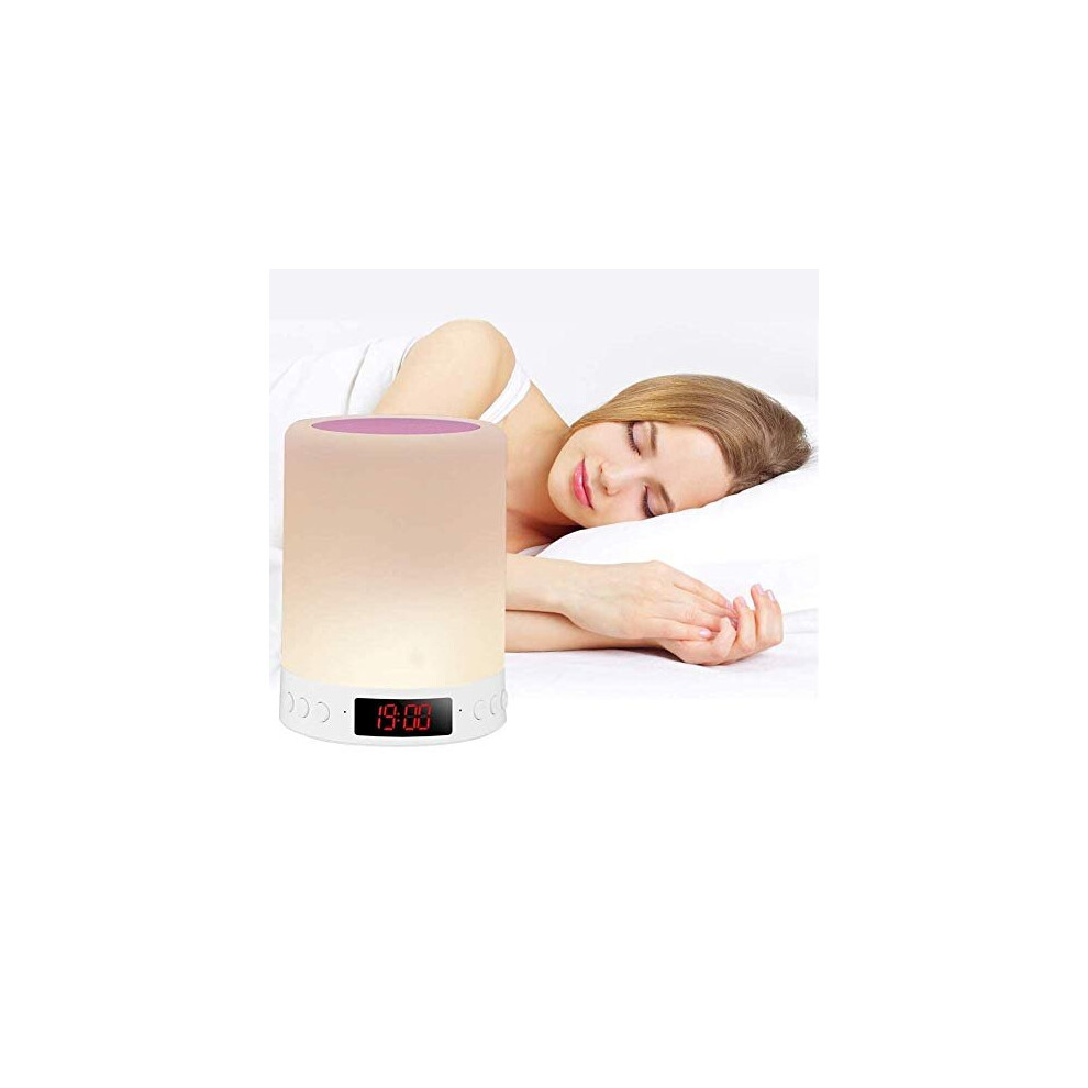 Bedside Lamp With Bluetooth Speaker, Touch Control Usb Chargeable Smart Bedside Table Lamp, Rgb Dimmable Bedside Led Night Light